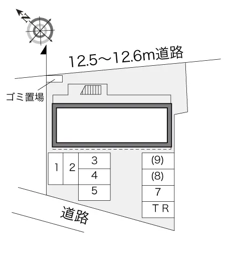 ★手数料０円★筑紫野市二日市中央１丁目　月極駐車場（LP）